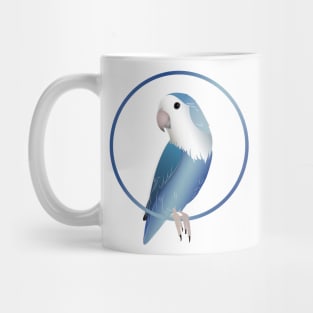 Blue Rosy-faced Lovebird Mug